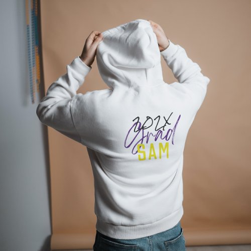 CUSTOM COLOR TEXT COLLEGE GRADUATION HOODIE