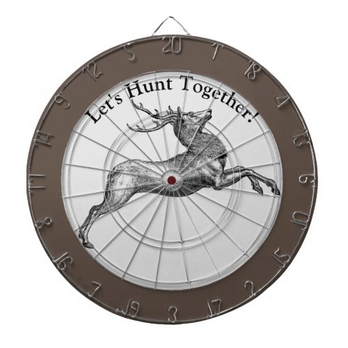 CustomColor  Text Deer Hunting Dart Board