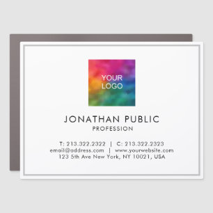 Custom Color Text Design Business Logo Large Car Magnet