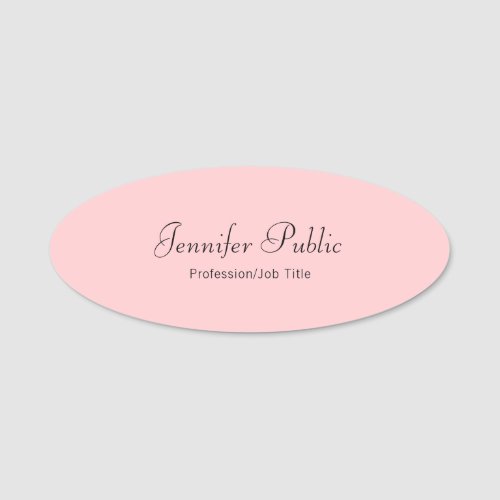 Custom Color Text Font Handwritten Template Name Tag