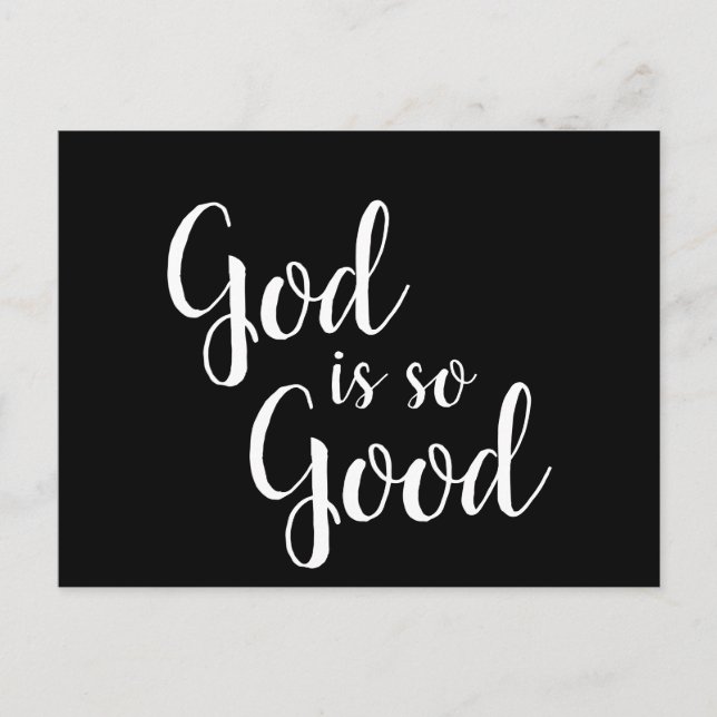 Custom Color/Text Inspirational God is So Good Postcard (Front)