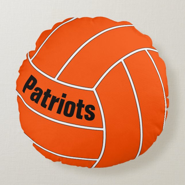 Custom Color & Text Volleyball Player Throw Pillow (Front)