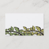 Custom color thyme herbs cooking chef catering business card (Back)