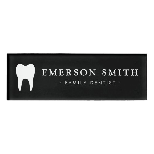 Custom color tooth logo dental assistant dentist name tag
