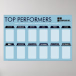 Custom Color Top Performer Of Month Display Poster at Zazzle