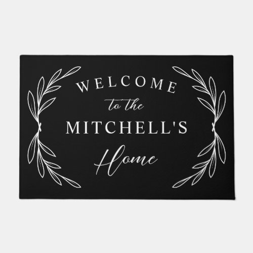 Custom Color Traditional Family Welcome Doormat