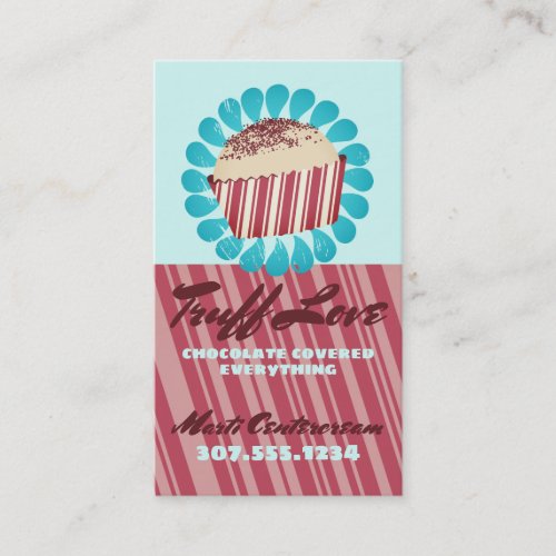 Custom color truffles confections business card