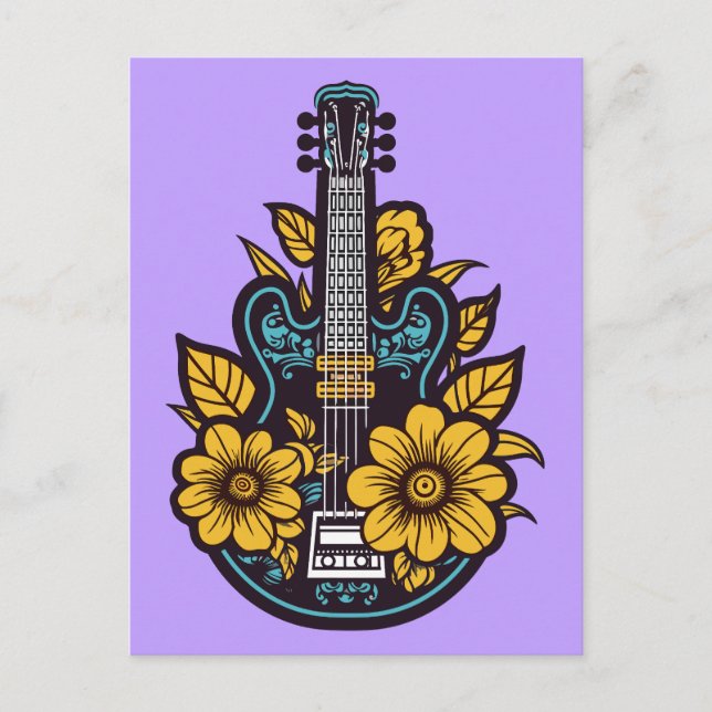 Custom Color Ukulele Postcard (Front)