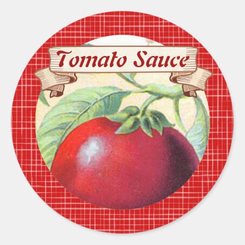 Custom color vine tomato canning label