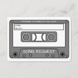 Custom Color Vintage Cassette Tape Song Request Invitation