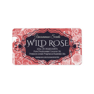 Custom color vintage perfume scent lotions labels