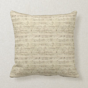Custom Color Vintage Piano Sheet Music Pillow