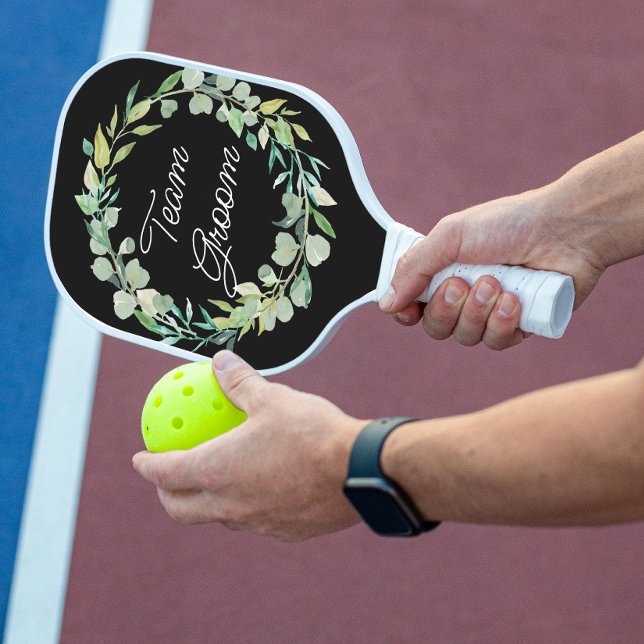 Custom Color Wedding Greenery Groom Pickleball Paddle (Creator Uploaded)