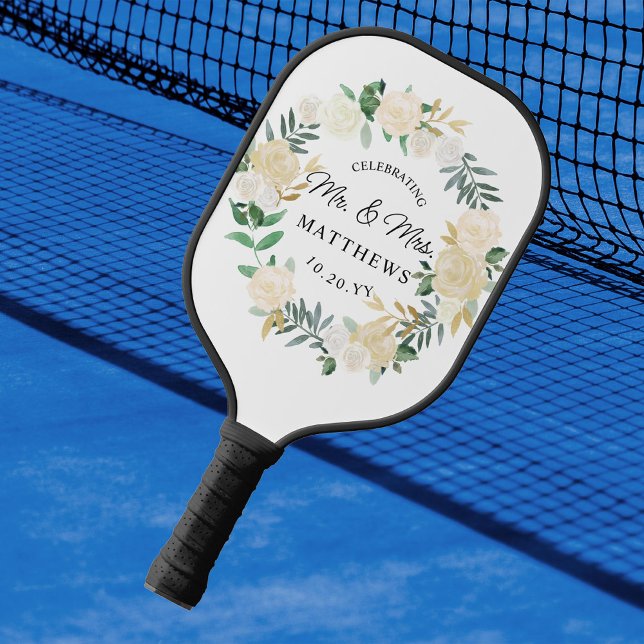 Custom Color Wedding Ivory Pickleball Paddle (Creator Uploaded)