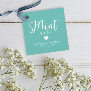 Custom Color Wedding Mint to Be Favor Tag