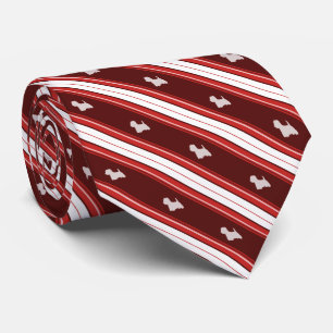 Custom Color West Highland White Terrier Stripe Neck Tie