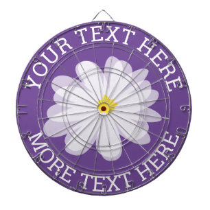 Custom color white daidy flower dartboard