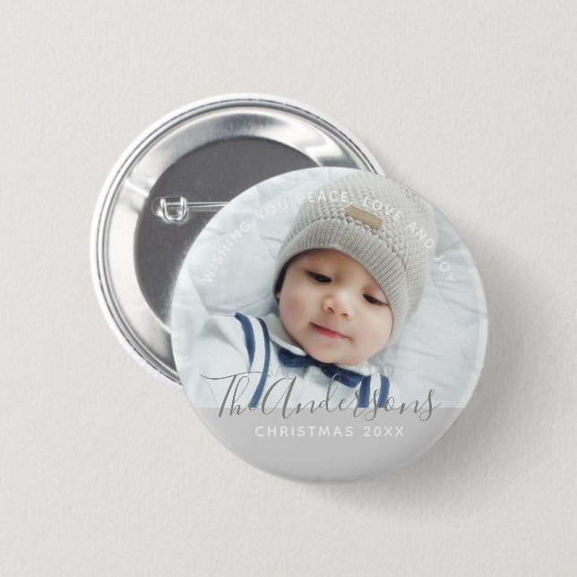 Custom Color with Custom Photo and Text Button (Front & Back)