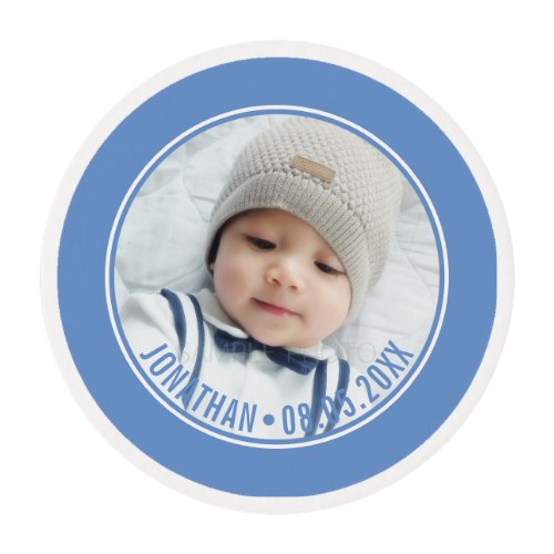 Custom Color with Custom Photo and Text Edible Frosting Rounds