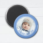 Custom Color With Custom Photo And Text Magnet at Zazzle