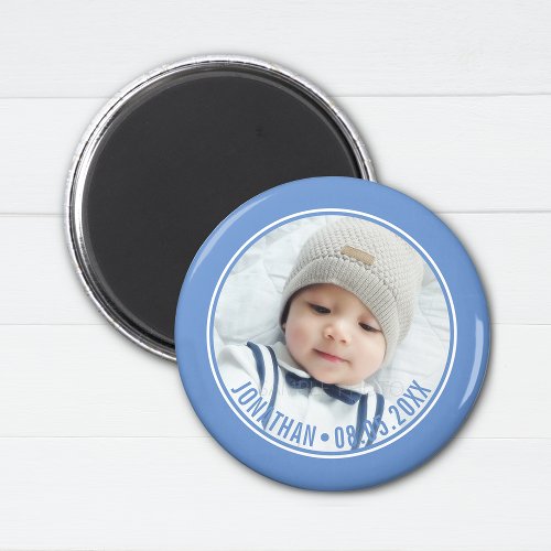 Custom Color with Custom Photo and Text Magnet