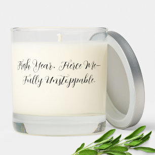 Custom Color Words Minimal Quote Aesthetic Scented Candle