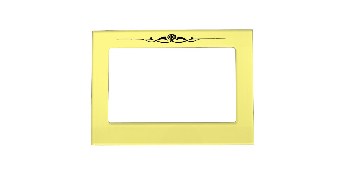 custom color yellow border and black scroll design magnetic frame zazzle com custom color yellow border and black scroll design magnetic frame zazzle com