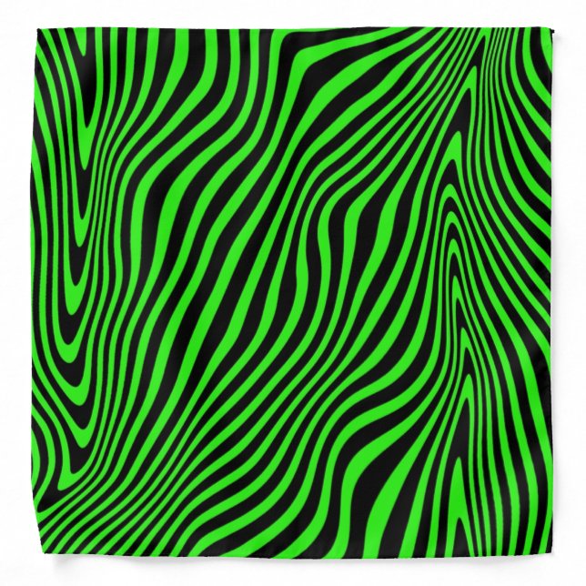 Custom Color Zebra Stripes Bandana (Front)