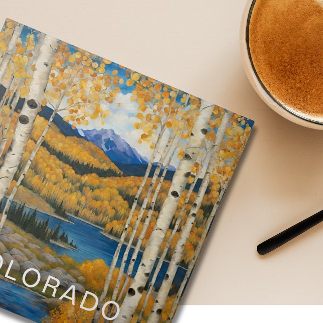 Custom Colorado Aspens Mountains  Ceramic Tile (Creator Uploaded)