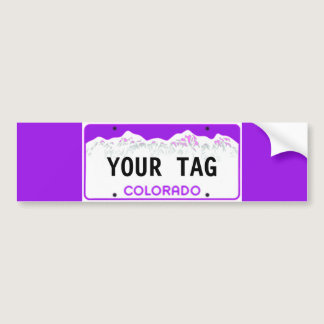 Custom Colorado License Plate bumper sticker