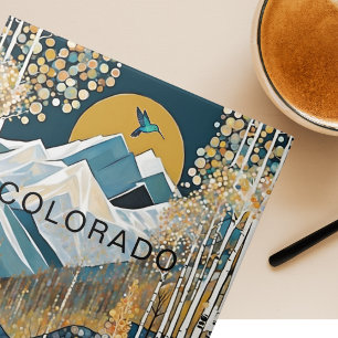 Custom Colorado Mountain Hummingbird  Ceramic Tile