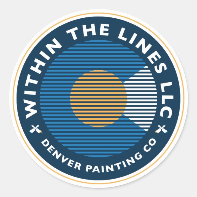 custom colorado painting logo classic round sticker (Front)