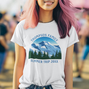 Custom Colorado Ski Trip Mountain Family Reunion T-Shirt