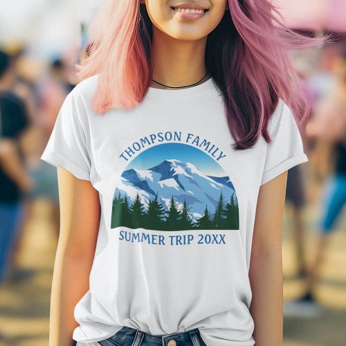Custom Colorado Ski Trip Mountain Family Reunion T_Shirt