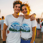 Custom Colorado Trip Mountain Cool Family Reunion T-Shirt<br><div class="desc">Customized matching family t-shirts for your summer trip or fall ski getaway to the Colorado mountains or a beautiful cabin in the forest. This cool women's tee features a pretty drawing of snow capped mountains in front of green fir trees. A great nature t-shirt for an outdoors loving family for...</div>