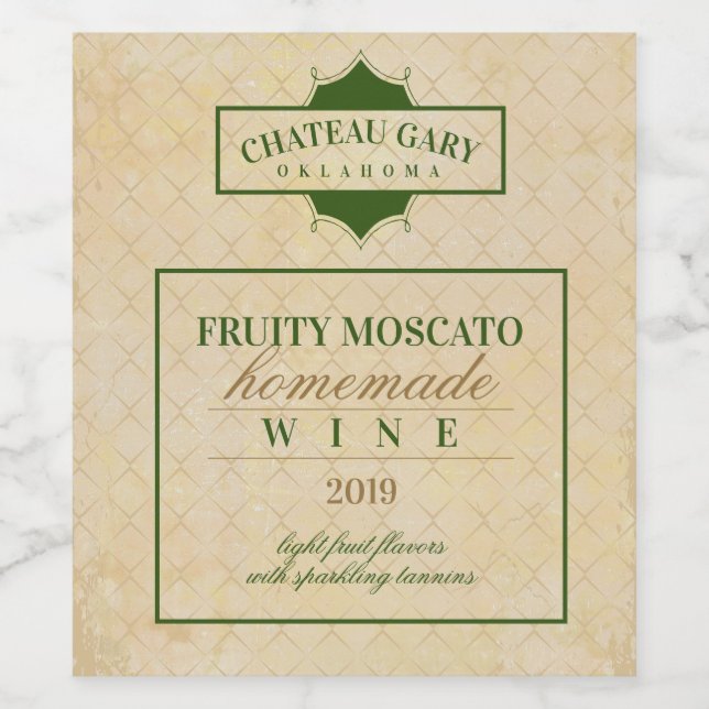 Custom colored aged homemade wine personalized label (Single Label)