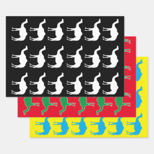 Custom colored camel pattern wrapping paper sheets