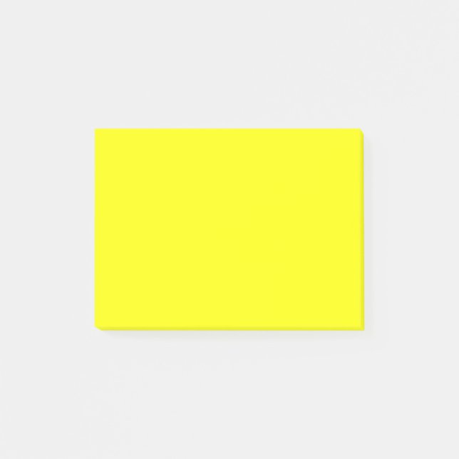 Custom colored Highlighter Yellow Post-it Notes (Front)