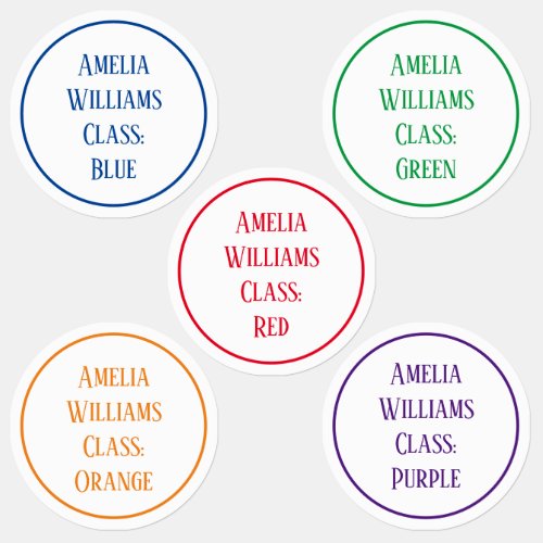 Custom Colored Sibling Back To School Clothes Labels