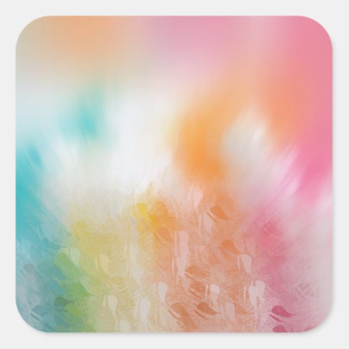 Custom Colorful Abstract Art Blank Template Square Sticker