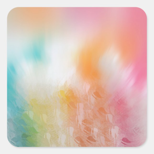 Custom Colorful Abstract Art Blank Template Square Sticker (Front)
