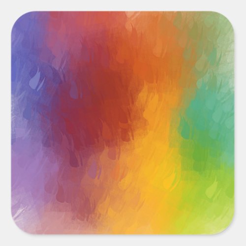 Custom Colorful Abstract Art Trendy Modern Blank Square Sticker