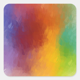 Custom Colorful Abstract Art Trendy Modern Blank Square Sticker