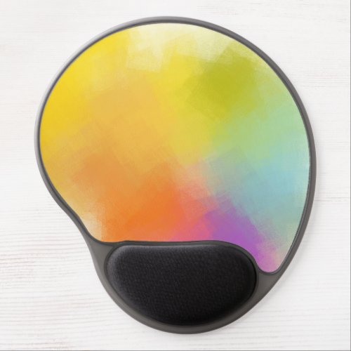 Custom Colorful Abstract Art Yellow Pink Red Blue Gel Mouse Pad