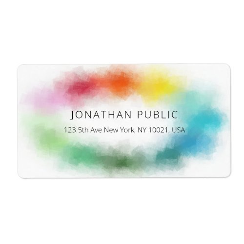 Custom Colorful Abstract Elegant Template Modern Label