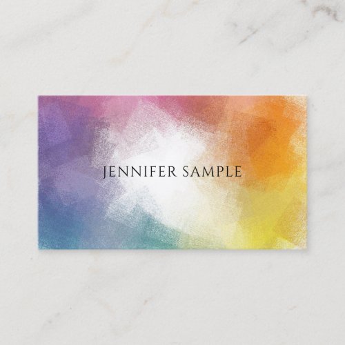 Custom Colorful Abstract Modern Elegant Template Business Card