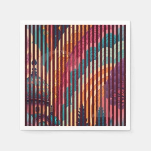 Custom Colorful Abstract Paper Napkins