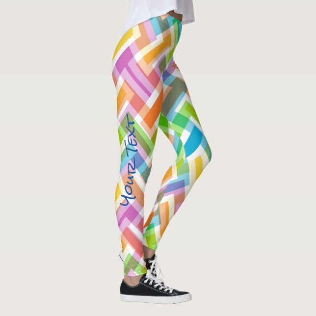 Custom Colorful Abstract Pattern Leggings (Right)