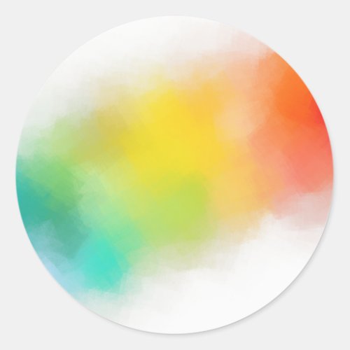 Custom Colorful Abstract Trendy Blank Template Classic Round Sticker