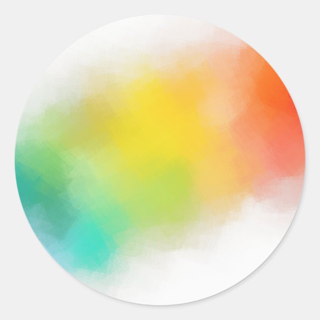 Custom Colorful Abstract Trendy Blank Template Classic Round Sticker (Front)